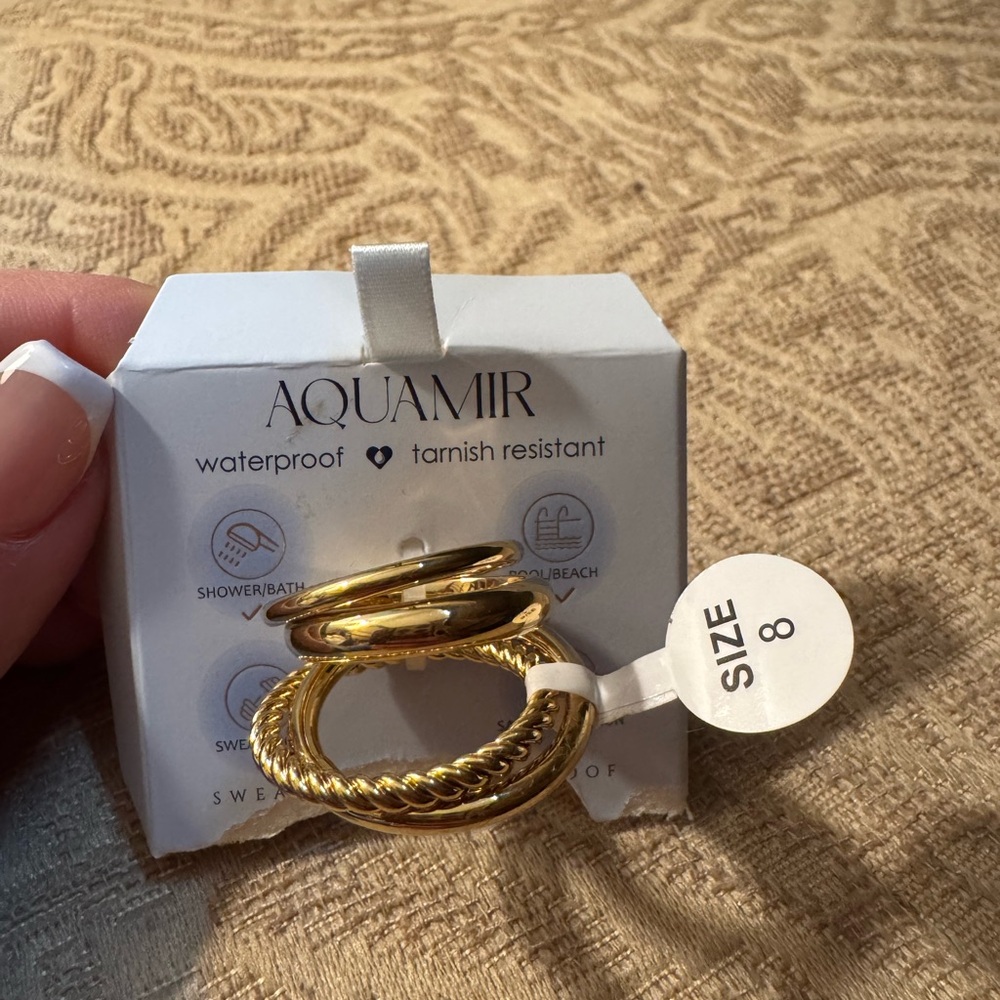 AquaMir Gold Tarnish Resistant Women's Ring